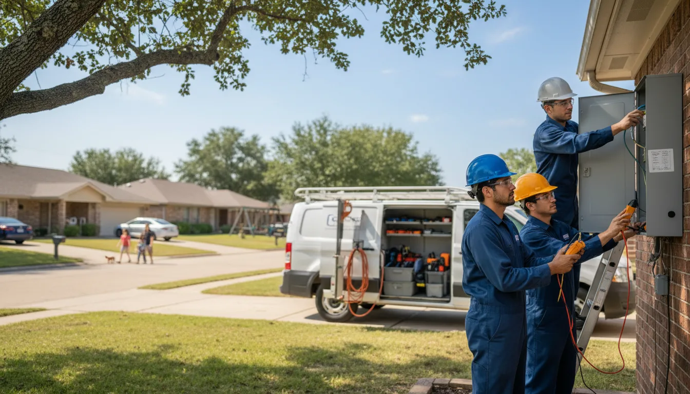 Certified electrician providing emergency electrical services in Nixon, TX